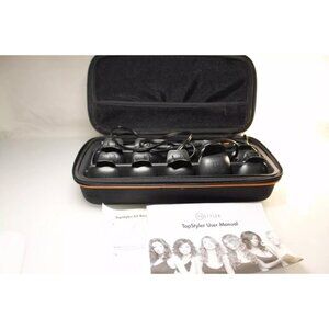 TOPSTYLER By InStyler Black Heated Ceramic Shell Hair Curler Styling Pods-5 Pack